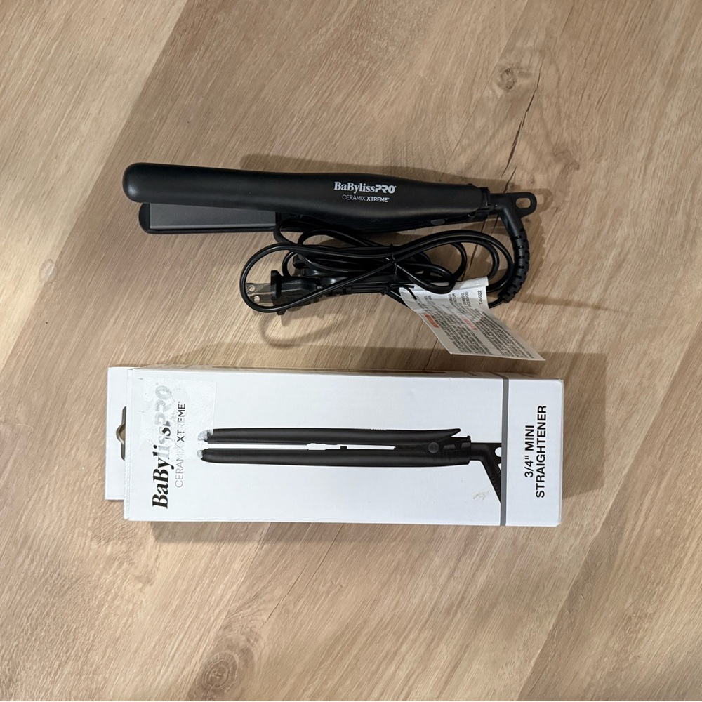 BaBylissPRO Mini Hair Straightener - Black Travel 3/4” NEW